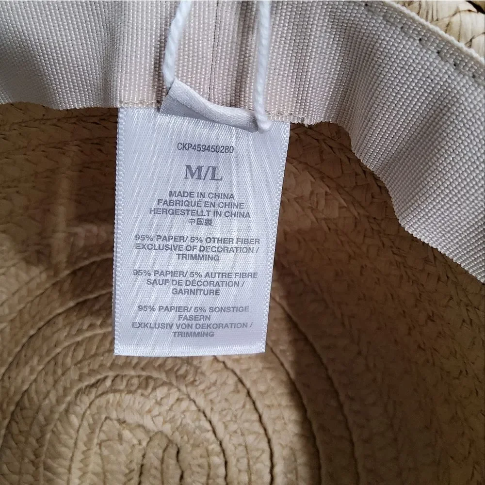 Madewell Packable Braided Straw Hat Size M/L